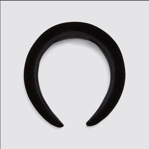ZARA Black Padded Satin Headband